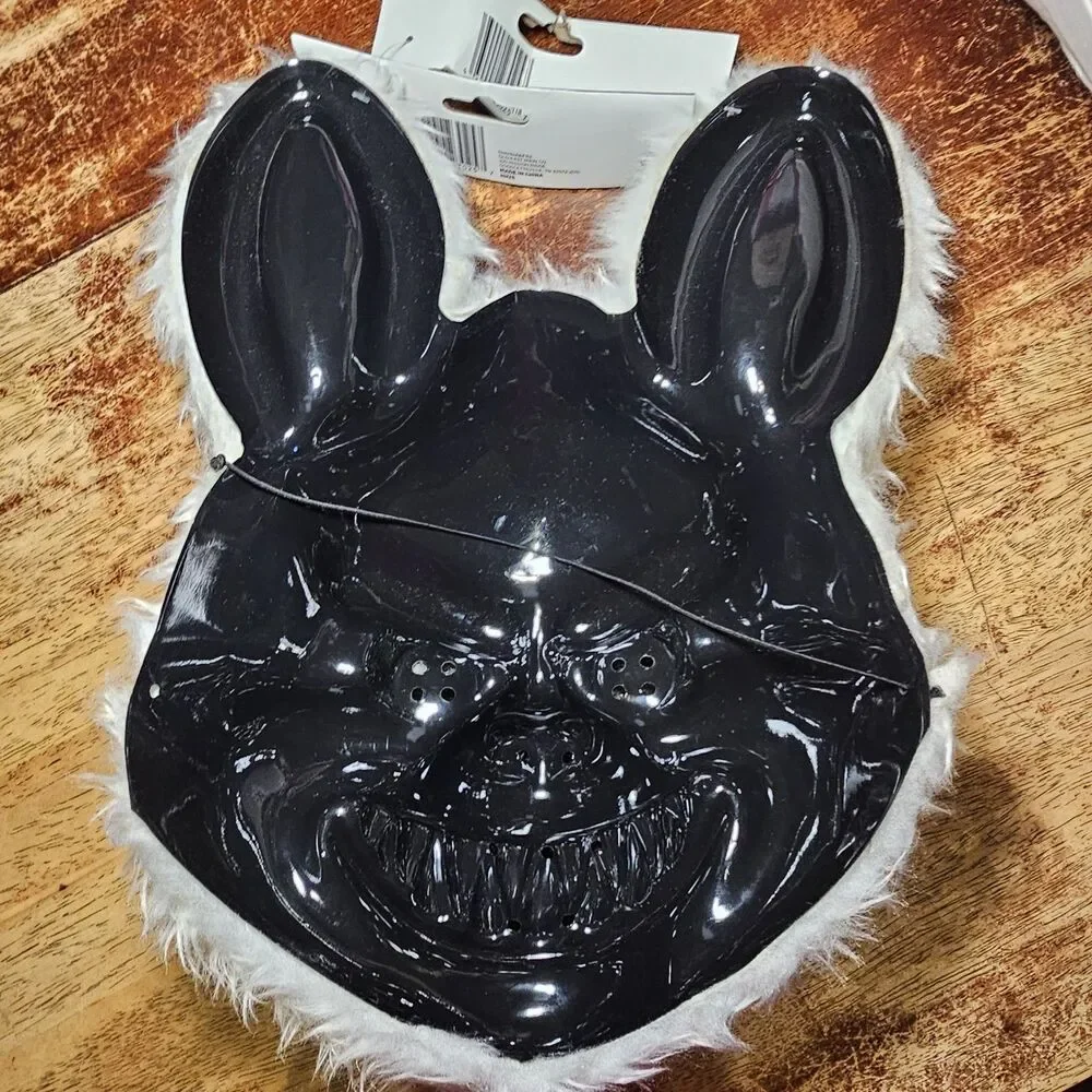 blood bunny rabbit mask halloween scary plush animal head prop cosplay costume